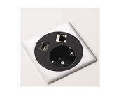 Netbox Point chrom matt
SCH-D + RJ45 Cat 5 + USB
Inkl. Zuleitung ca. 2,9 m